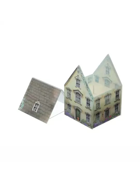 CONT.CANDELA VETRO COTTAGE GIALLO9X9X13C