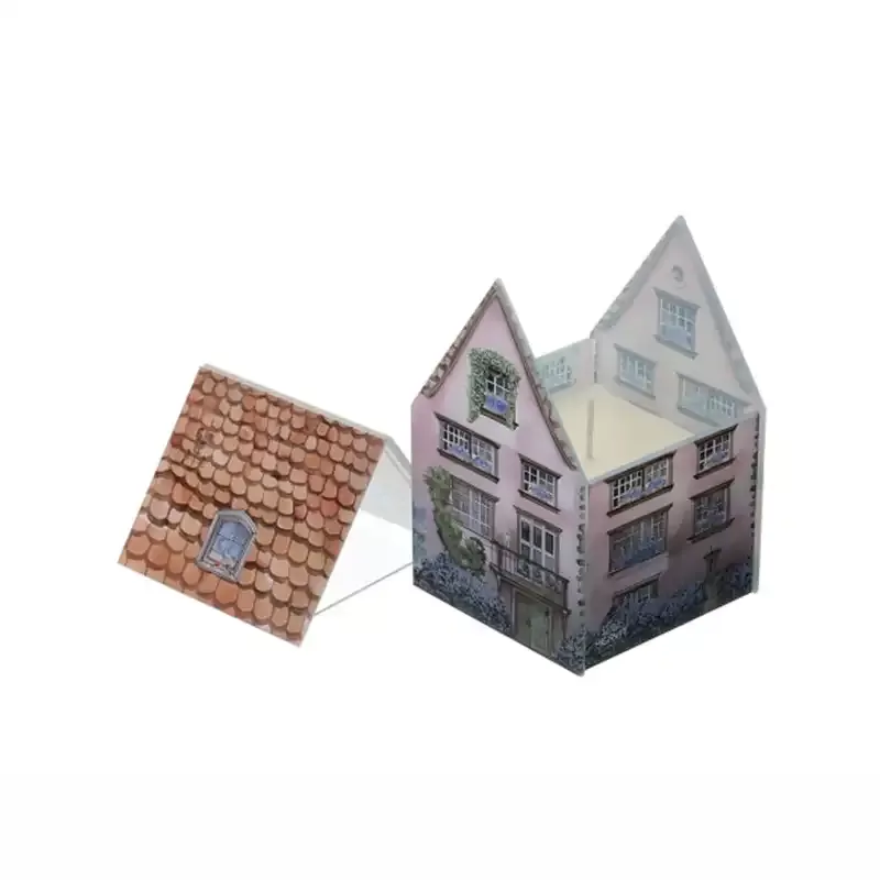 CONT.CANDELA VETRO COTTAGE ROSA 9X9X13CM