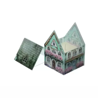 CONT.CANDELA VETRO COTTAGE VERDE 9X9X13C