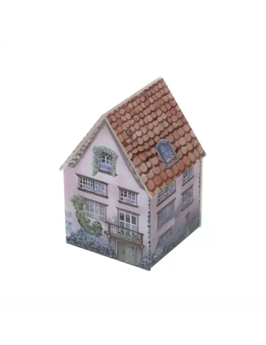 CONTENITORE VETRO COTTAGE ROSA 9X9X13CM