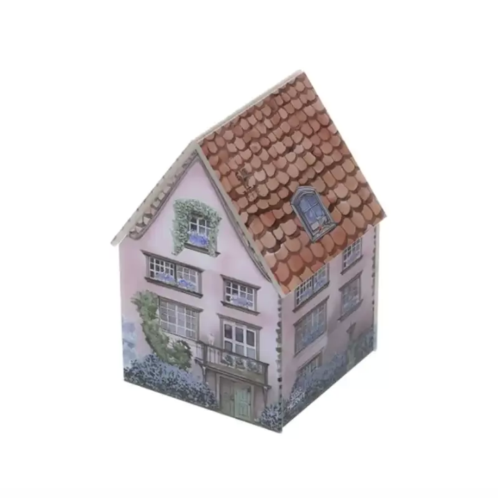 Hervit Creations Contenitore Cottage in vetro rosa 9 × 9 cm