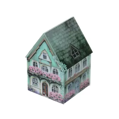 CONTENITORE VETRO COTTAGE VERDE 9X9X13CM
