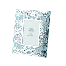Hervit Creations Cornice Byzantium vetro azzurro 18 × 22 cm