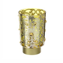 Hervit Creations Lampada Bisanzio vetro giallo alta 15 cm