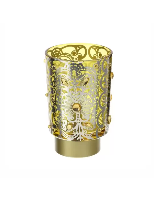 LAMPADA VETRO BISANZIO GIALLO DIA.10X15C