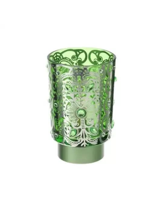 LAMPADA VETRO BISANZIO VERDE DIA.10X15CM