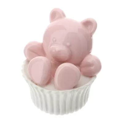 ORSETTO PIROTTINO PORC.6,5X6,5CM ROSA