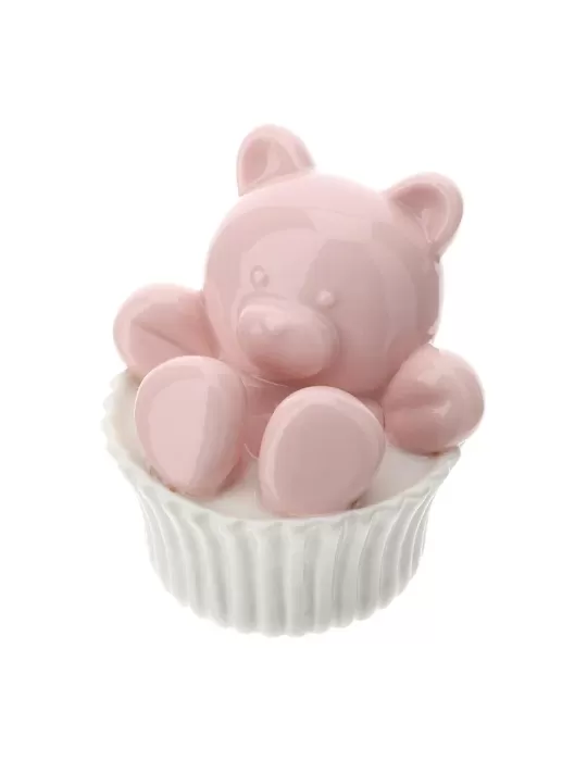 ORSETTO PIROTTINO PORC.6,5X6,5CM ROSA