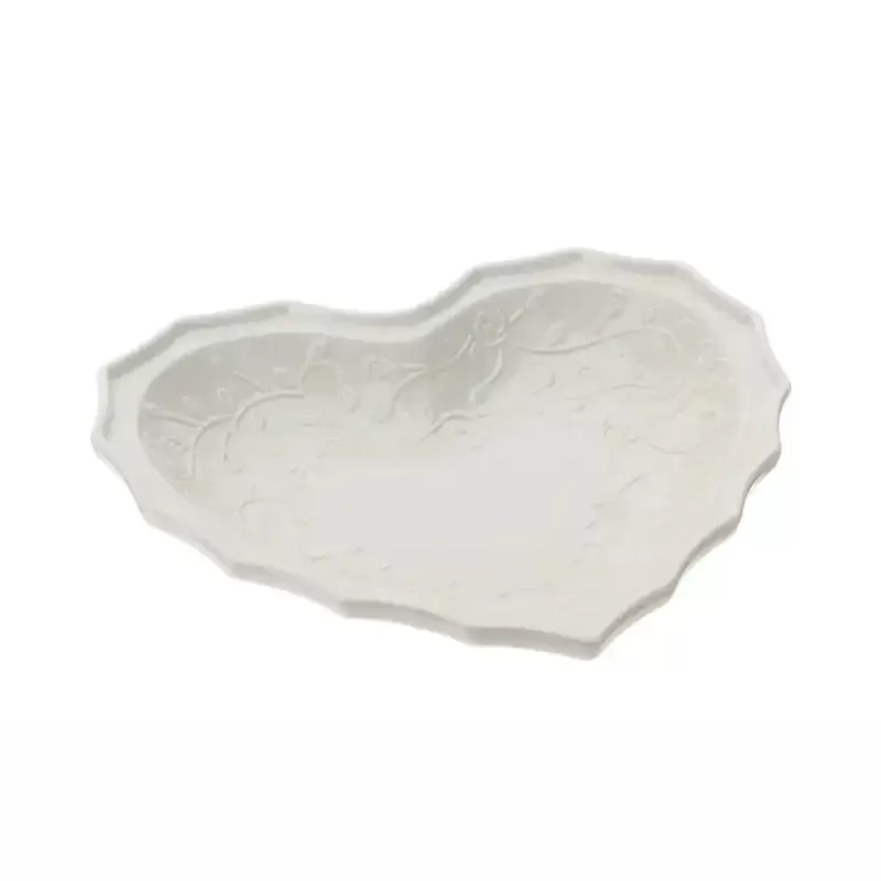 PIATTO CUORE PORCELLANA ROMANCE 21X20CM