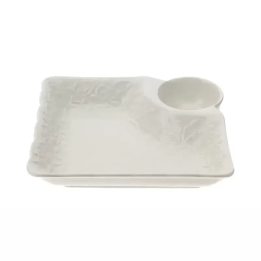 Hervit Piatto snack rettangolare Romance 17 × 18 cm