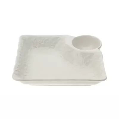 PIATTO SNACK RETTANG.PORC.ROMANCE 17X18C
