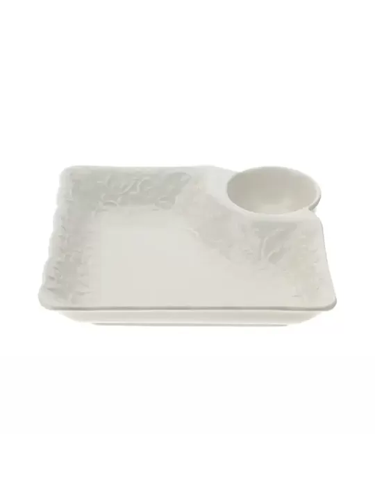 PIATTO SNACK RETTANG.PORC.ROMANCE 17X18C