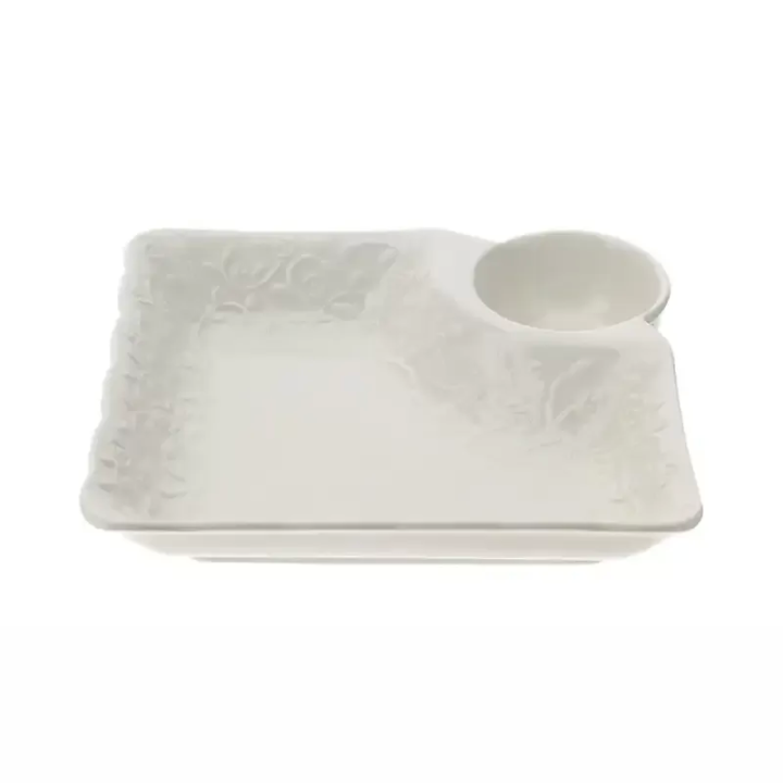Hervit Piatto snack rettangolare Romance 17 × 18 cm
