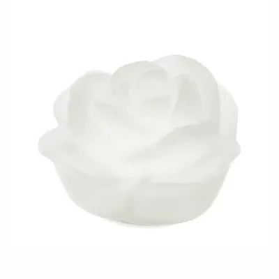 ROSA VETRO BIANCO SATINATO LUCE LED 10CM