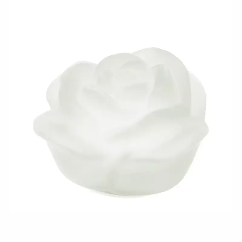 ROSA VETRO BIANCO SATINATO LUCE LED 10CM