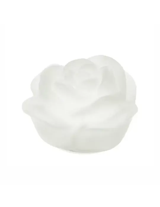 ROSA VETRO BIANCO SATINATO LUCE LED 10CM
