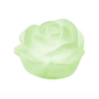 ROSA VETRO VERDE SATINATO LUCE LED 10CM
