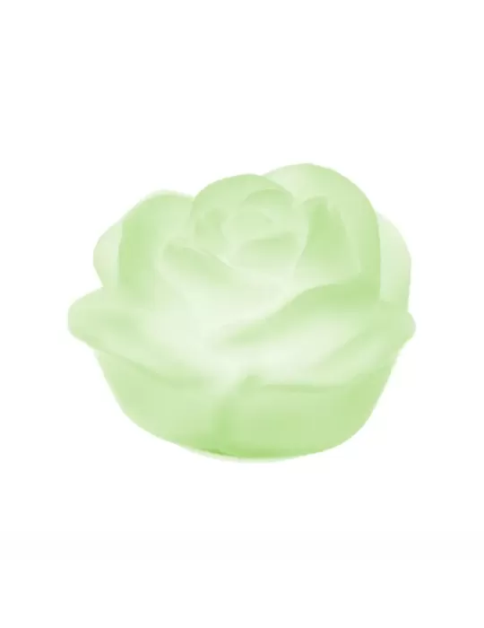 ROSA VETRO VERDE SATINATO LUCE LED 10CM