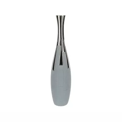 Vaso in Gres Hervit Creation Atlas Grigio/Blu – Ø14x60 cm 2