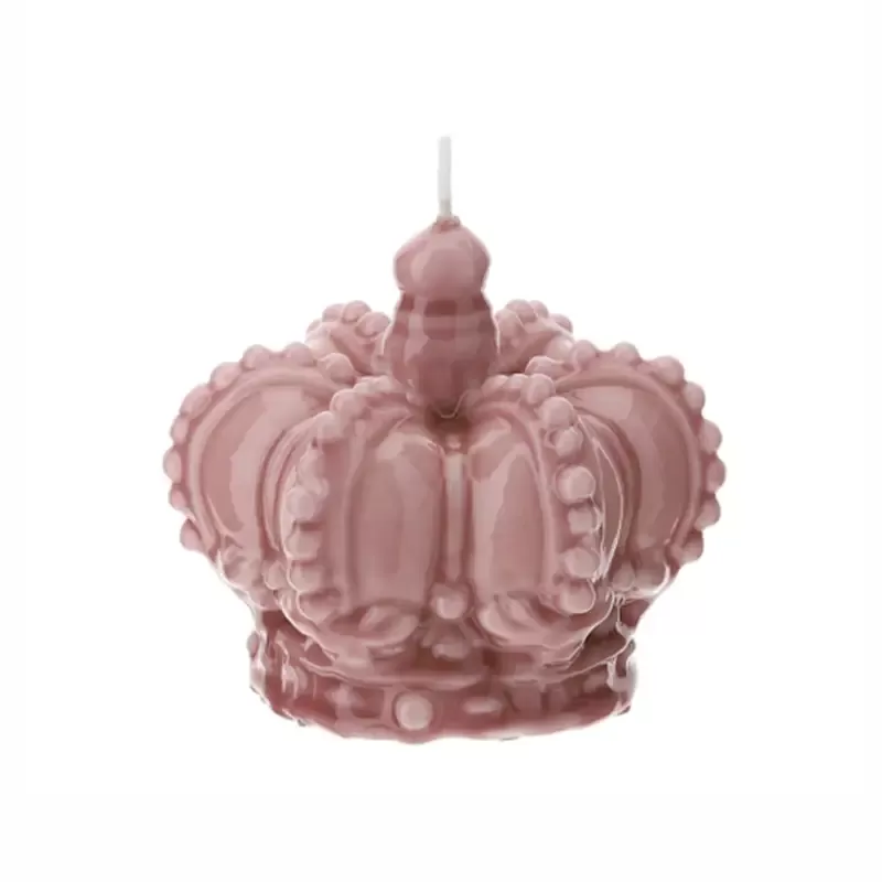 CANDELA CORONA MALVA LACC.DIA.6,5X6,5CM