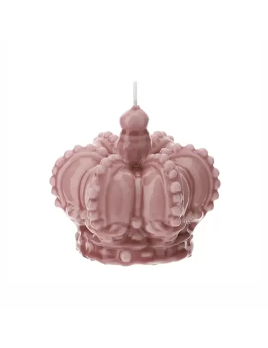 CANDELA CORONA MALVA LACC.DIA.6,5X6,5CM
