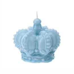 Hervit Creations Candela a corona blu laccata Ø 6,5 cm