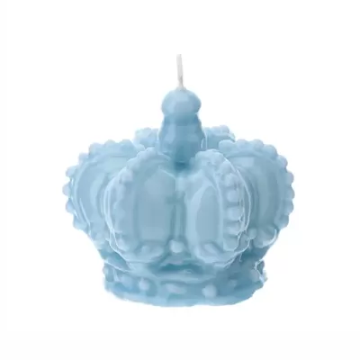 CANDELA CORONA BLU LACC.DIA.6,5X6,5CM