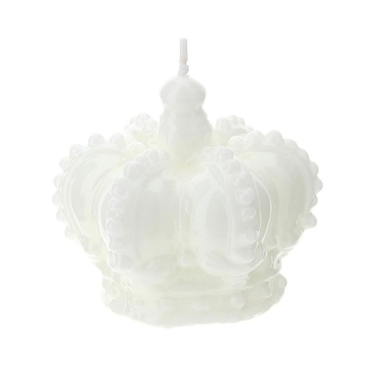 Hervit Creations Candela a corona bianca laccata
