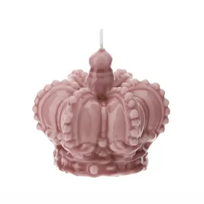 CANDELA CORONA MALVA LACC.DIA.9X8CM
