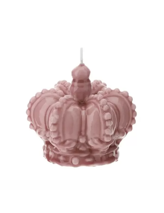 CANDELA CORONA MALVA LACC.DIA.9X8CM