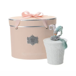 Hervit Creations Cappelliera Luxury rosa con candela