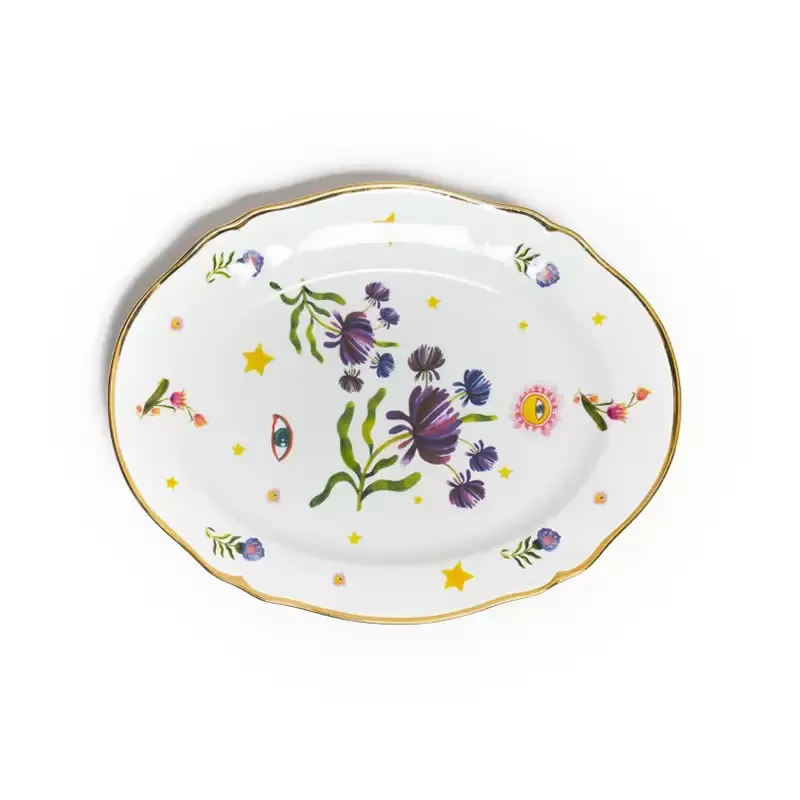 Piatto Portata Ovale Floreale Bitossi Home in...