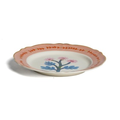 PIATTO PIANO Cm 26,5 FASCIA ROSA