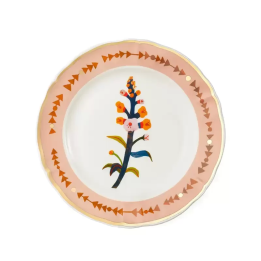 Bitossi Piatto da dessert Botanica fascia rosa Ø 20,5 cm