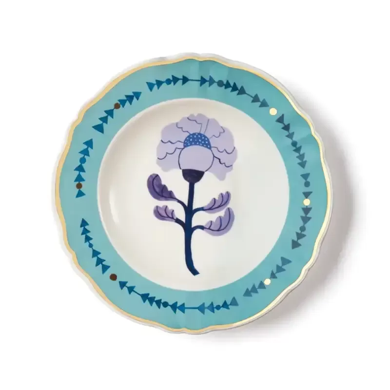 PIATTO FONDO Cm23 BOTANICA BLU