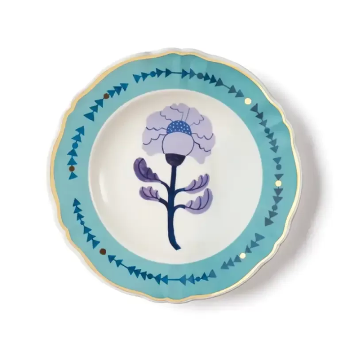 Bitossi Home Piatto fondo Botanica blu Botanica Ø 23 cm
