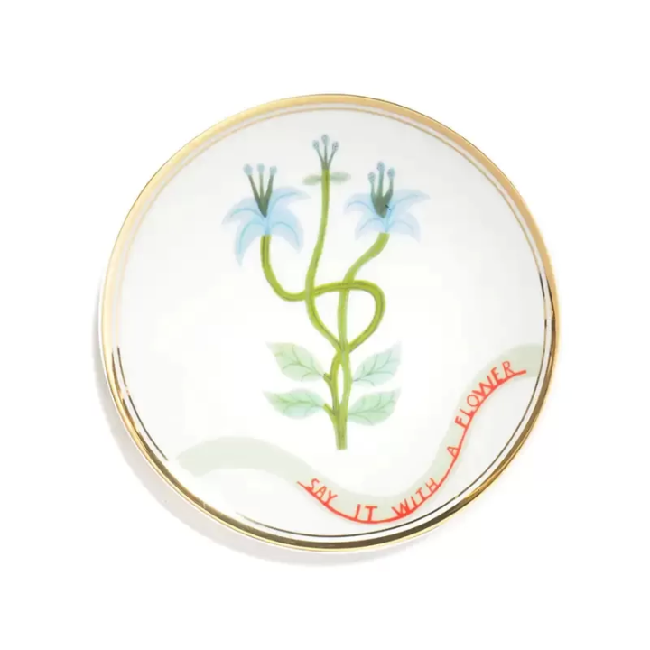 Bitossi Home Piattino Fiore celeste Botanica Ø 15 cm