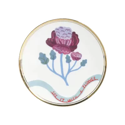 PIATTO CM.15 FIORE FUCSIA