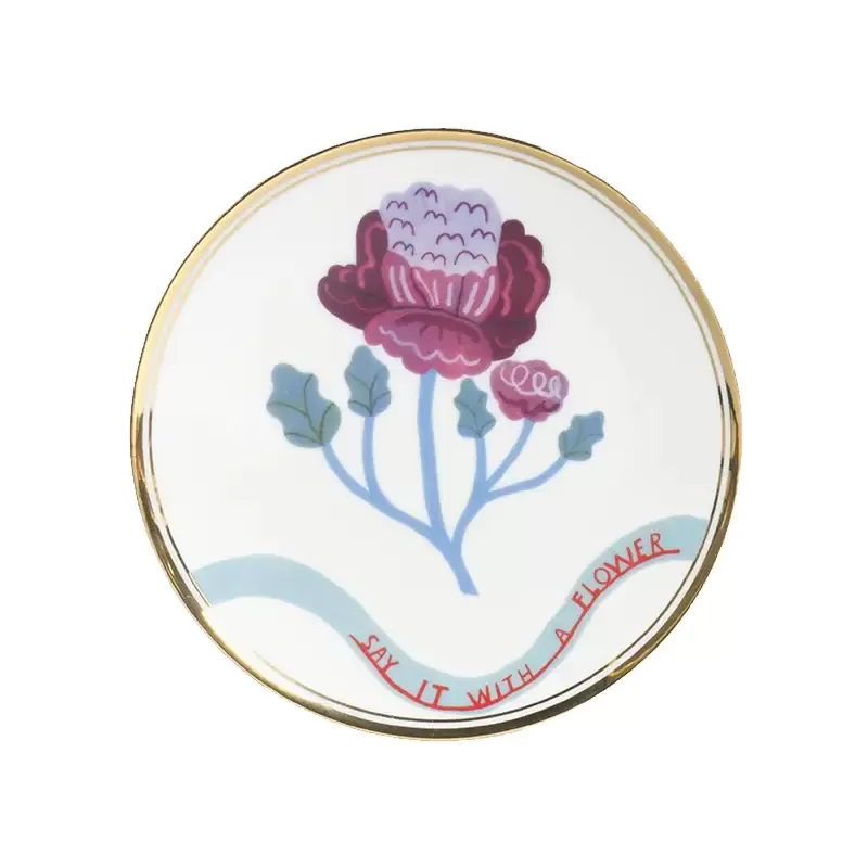 PIATTO CM.15 FIORE FUCSIA