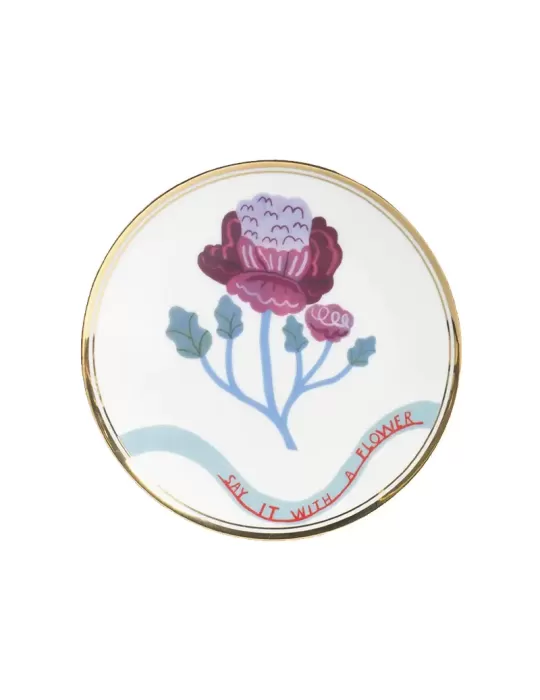 PIATTO CM.15 FIORE FUCSIA