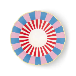 Bitossi Piatto fondo Abracadabra rosso e azzurro Ø 23 cm
