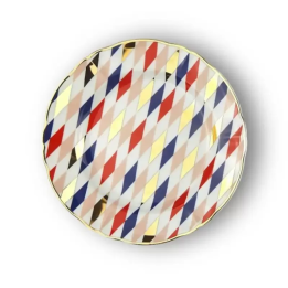 Bitossi Home Piatto da dessert Quadri Abracadabra Ø 20,5 cm