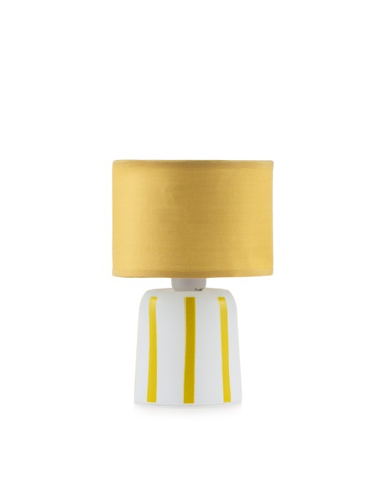 Lampada da Tavolo Rayon con Paralume Giallo Emò Italia in Vetro