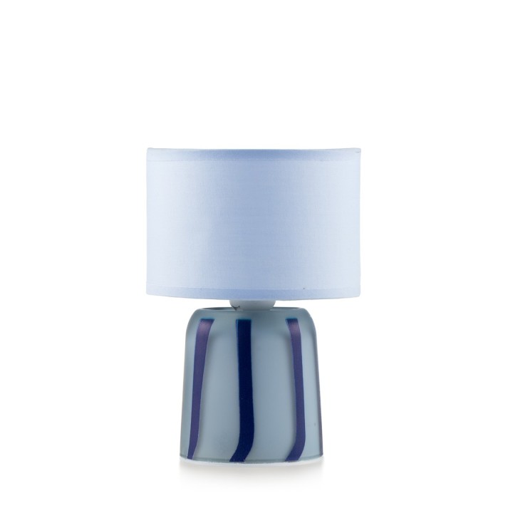 Emò Italia Lampada Rayon paralume blu alta 19 cm