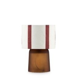 Emò Italia Lampada Rayon paralume a strisce marrone