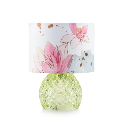 Lampada da Tavolo con Base Rotonda Verde Rayon Emò Italia...