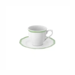 Bitossi Home 6 tazze da caffè Petalo bordo verde