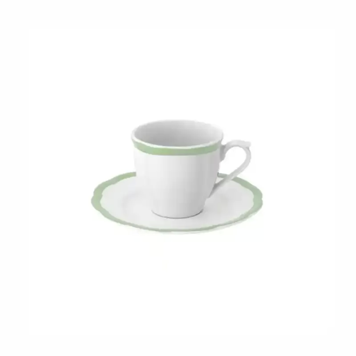 Bitossi Home 6 tazze da caffè Petalo bordo verde
