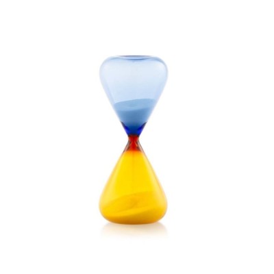 Clessidra in Vetro Bicolore Blu e Giallo Momentum Emò...