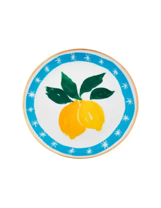 Piattino Limoni in Porcellana Ø16,5 cm con...